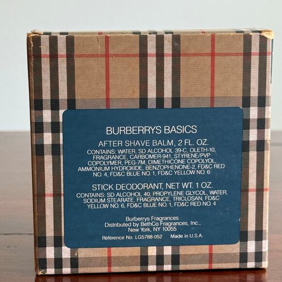 Vintage Burberrys for men After shave blam 2 fl oz/ deodorant 1 oz set in box - Picture 2 of 8